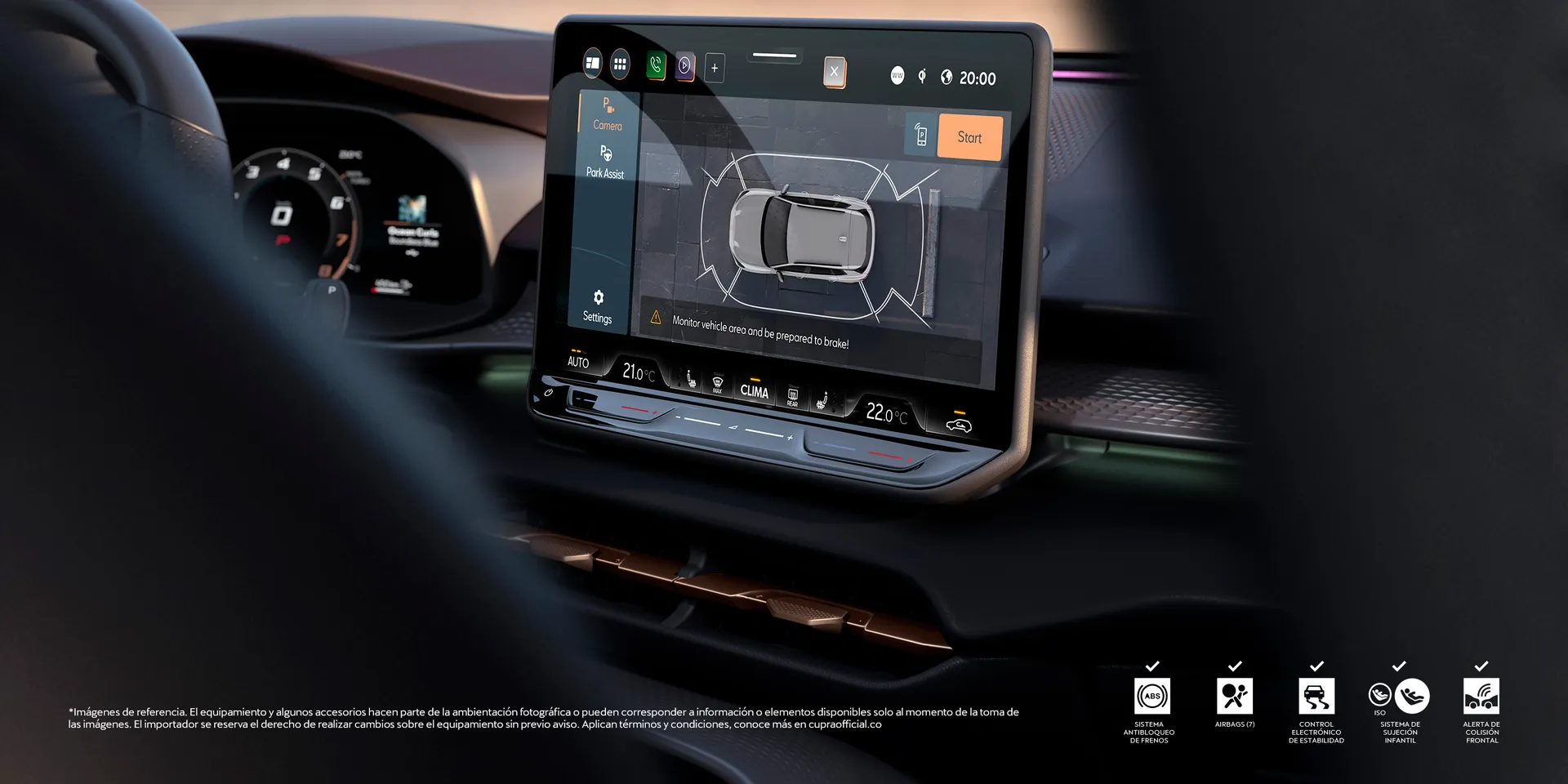 CÁMARA 360° CON SENSORES DELANTEROS Y TRASEROS